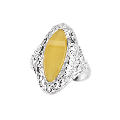 Baltic Amber Silver Ring (dagen)