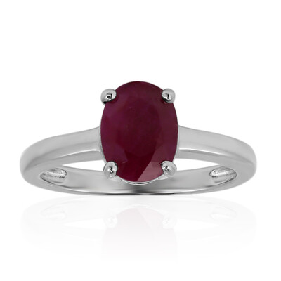 Kenyan Ruby Silver Ring