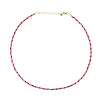 Nigerian Pink Tourmaline Silver Necklace