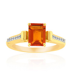 9K Mexican Fire Opal Gold Ring