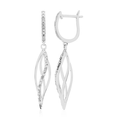 I3 (I) Diamond Silver Earrings