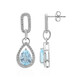 Sky Blue Topaz Silver Earrings