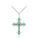 Brazilian Emerald Silver Necklace