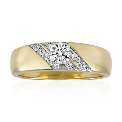 18K IF (D) Diamond Gold Ring (Annette)