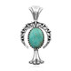 Green Turquoise Silver Pendant (Desert Chic)