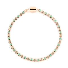 9K AAA Zambian Emerald Gold Bracelet (SUHANA)