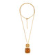 Cognac Baltic Amber Silver Necklace (dagen)