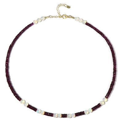 Magenta Garnet Silver Necklace