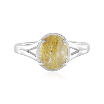 Rutile Quartz Silver Ring