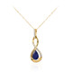 10K Ceylon Blue Sapphire Gold Necklace