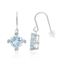 Sky Blue Topaz Silver Earrings