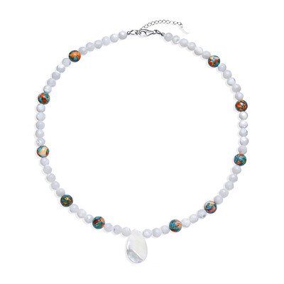 Mother of Pearl Silver Necklace