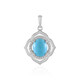 Sleeping Beauty Turquoise Silver Pendant