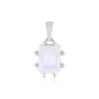 Rainbow Moonstone Silver Pendant