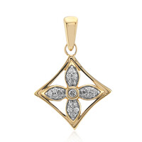 9K SI1 (G) Diamond Gold Pendant