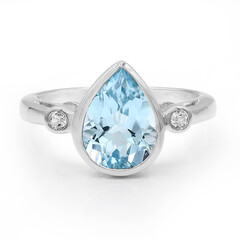 Sky Blue Topaz Silver Ring