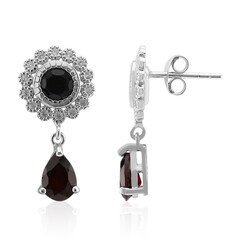 Garnet Silver Earrings