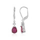 Madagascar Ruby Silver Earrings