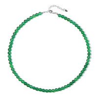 Green Onyx Silver Necklace