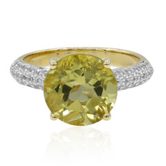 Lemon Citrine Silver Ring