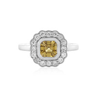 Yellow Zircon Silver Ring