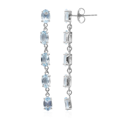 Sky Blue Topaz Silver Earrings