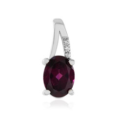 Rhodolite Silver Pendant