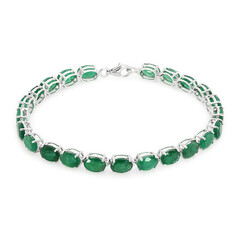 Zambian Emerald Silver Bracelet