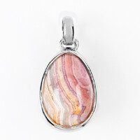 Lace Agate Silver Pendant