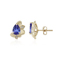 9K AAA Tanzanite Gold Earrings (de Melo)