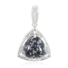 Snowflake Obsidian Silver Pendant