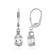 White Topaz Silver Earrings