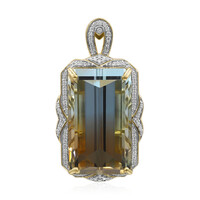 18K Ukrainian Bi-Colour Topaz Gold Pendant (AMAYANI)