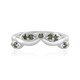 I3 Green Diamond Silver Ring