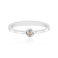 I3 Champagne Diamond Silver Ring