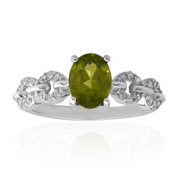 Burmese Peridot Silver Ring