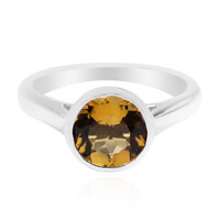 Cognac Scapolite Silver Ring