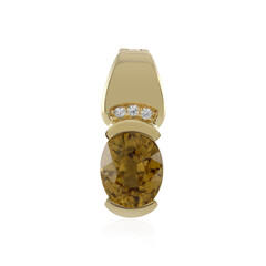 9K Yellow Zircon Gold Pendant