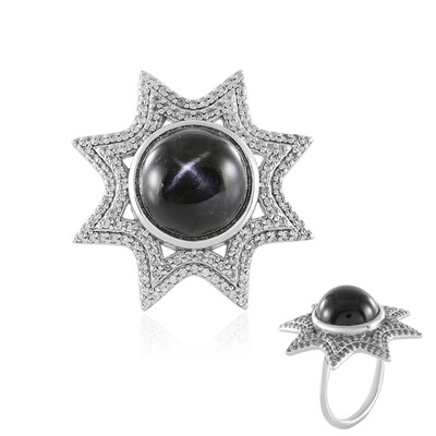 Indian star diopside Silver Ring (de Melo)