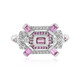 Unheated Ceylon Pink Sapphire Silver Ring