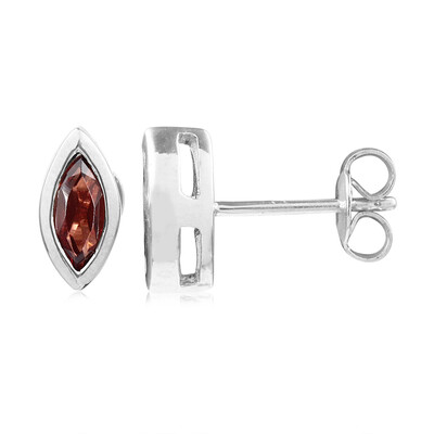 Mozambique Garnet Silver Earrings