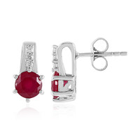 Madagascar Ruby Silver Earrings