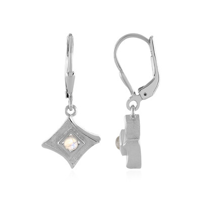 AAA Rainbow Moonstone Silver Earrings (MONOSONO COLLECTION)