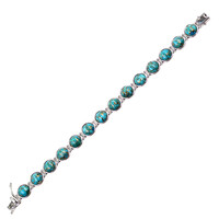 Blue Copper Turquoise Silver Bracelet (Faszination Türkis)