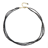 Black Diamond Silver Necklace