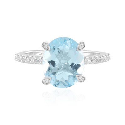 Sky Blue Topaz Silver Ring