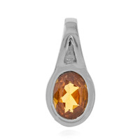 Mandarin Zircon Silver Pendant