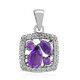 Siberian Amethyst Silver Pendant