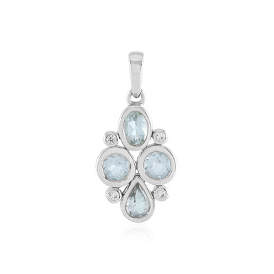 Sky Blue Topaz Silver Pendant