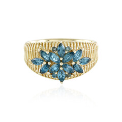 9K London Blue Topaz Gold Ring (Ornaments by de Melo)